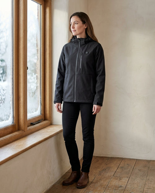 Black | The Heated Jacket, front
