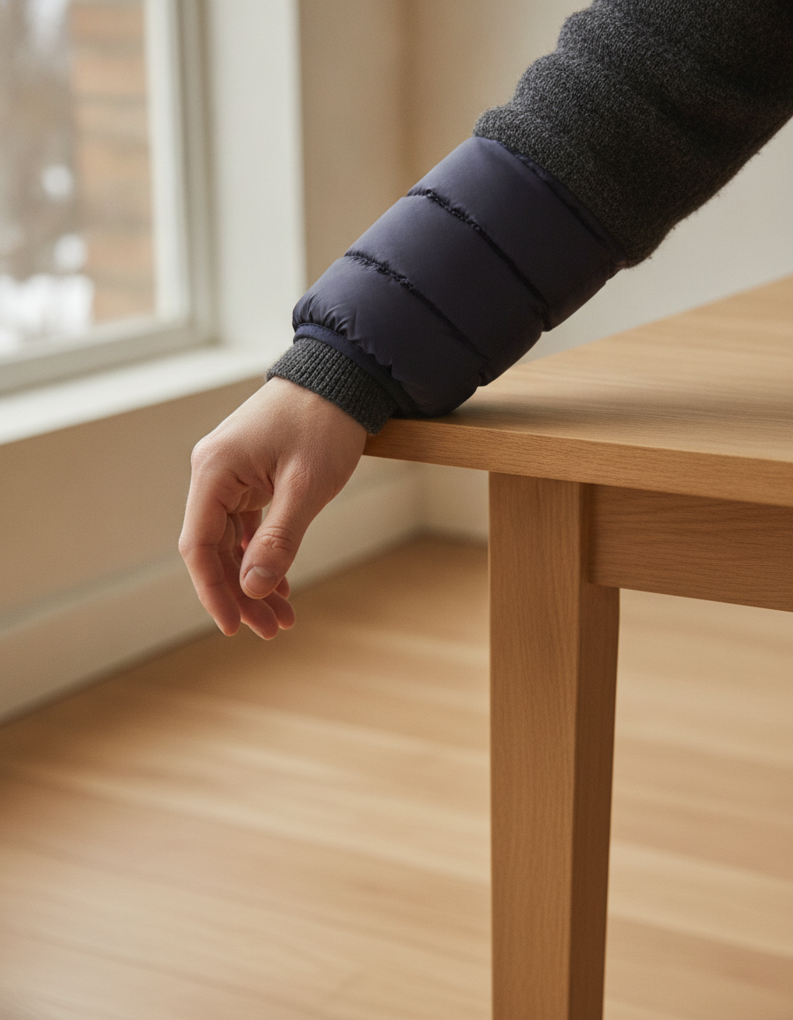 Blue | cuff and pocket detail