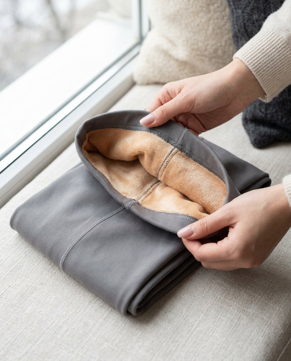 Grey | fleece lining folded back